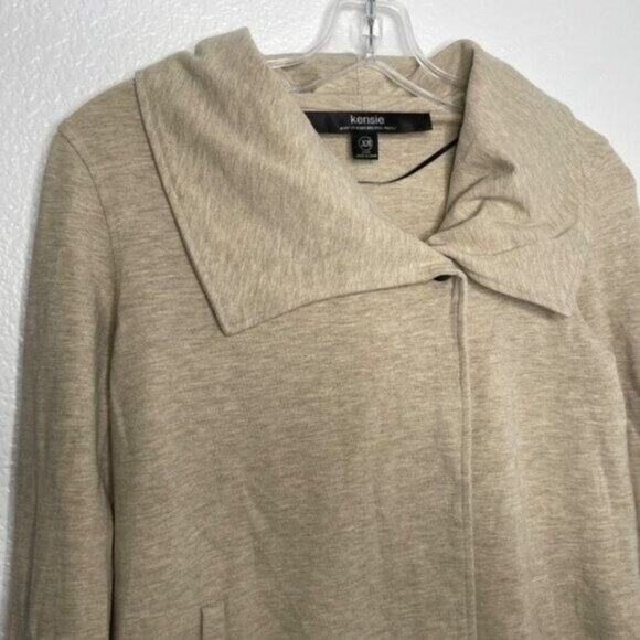 Kensie Womens Cardigan Size XS Light Brown Unlined Casual Long Sleeve Collared - Picture 14 of 15